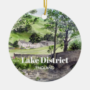 Décoration En Céramique Ferme près de Thirlmere, Lake District, Angleterre