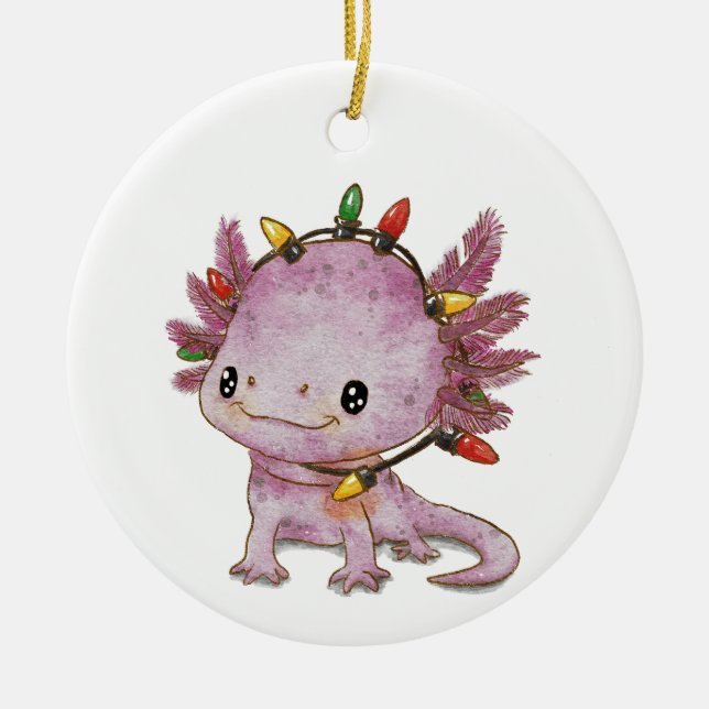Décoration En Céramique Festive Axolotl (Devant)