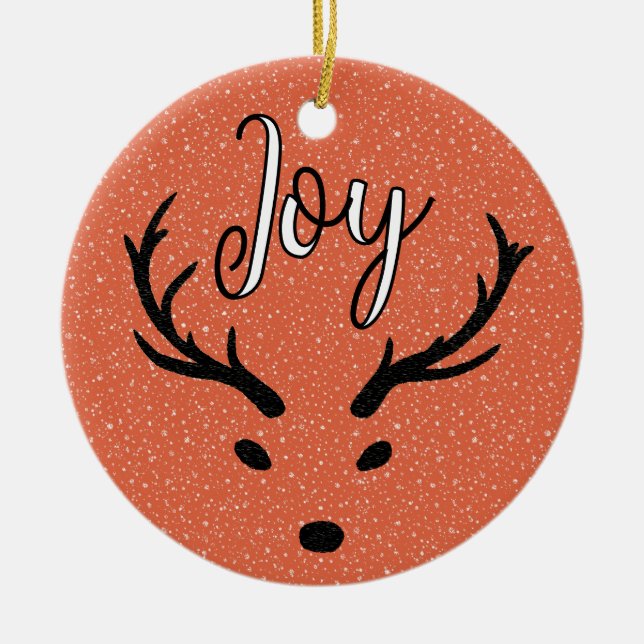 Décoration En Céramique Festive Noël Joie personnalisée Famille Photo vaca (Devant)