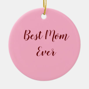 Décoration En Céramique Fête de la mère rouge rose meilleure maman jamais