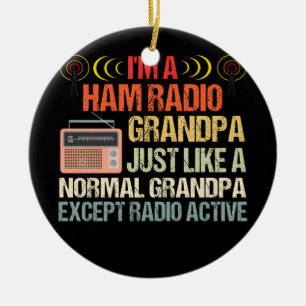 Décoration En Céramique Fête des pères radio amateur de l'opérateur de 