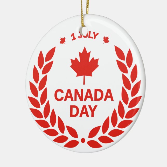Décoration En Céramique Fête du Canada (Gauche)