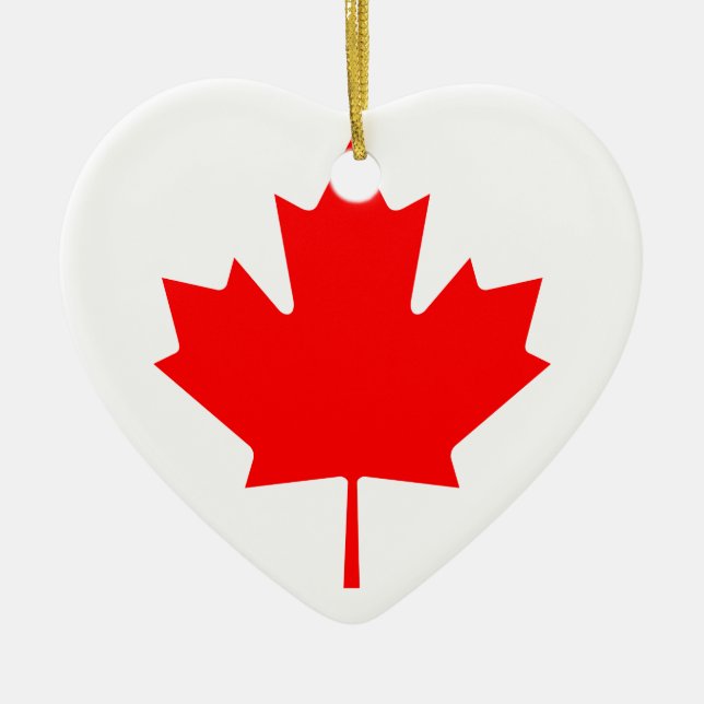 Décoration En Céramique Feuille d'érable du Canada (Devant)