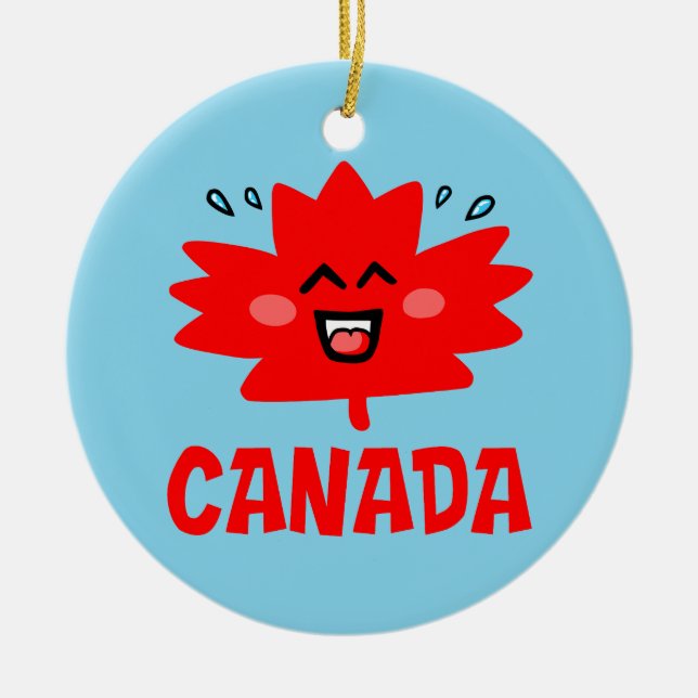 Décoration En Céramique Feuille d'érable du Canada (Devant)
