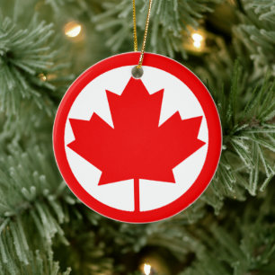 Décoration En Céramique Feuille d'érable du Canada