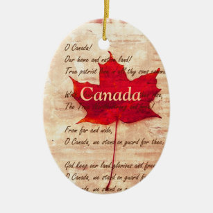 Décoration En Céramique Feuille d'érable rouge - Canada