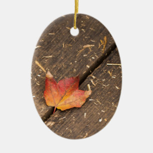 Décoration En Céramique Feuille d'érable unique à l'automne