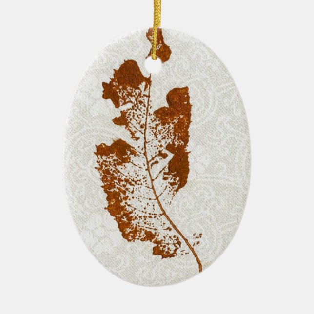 Décoration En Céramique Feuille Nature Imprimé (Devant)