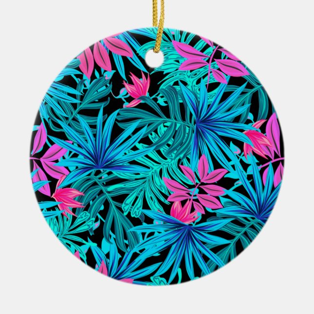 Décoration En Céramique Feuilles tropicaux (Devant)