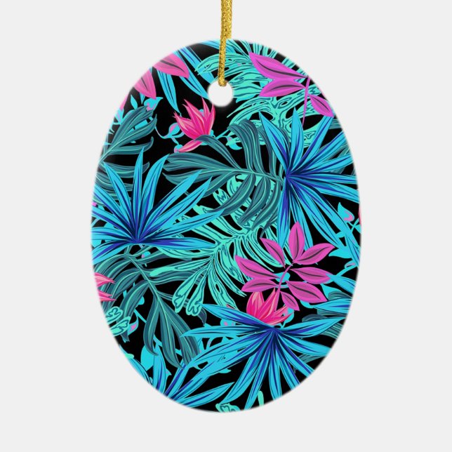 Décoration En Céramique Feuilles tropicaux (Devant)