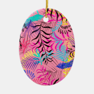 Décoration En Céramique Feuilles tropicaux