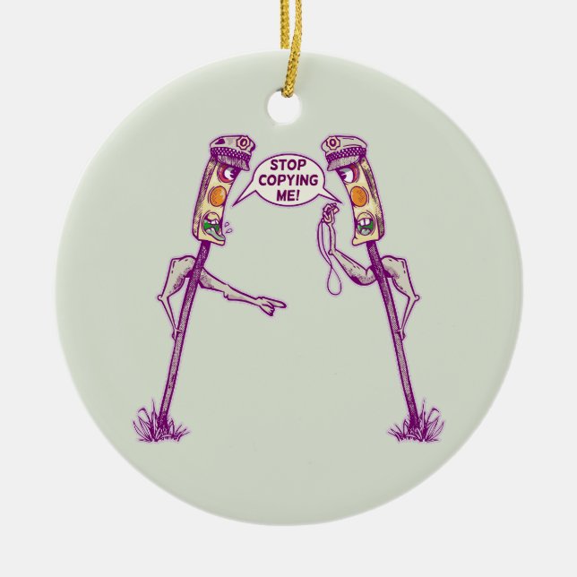 Décoration En Céramique Feux de circulation en dispute (Devant)