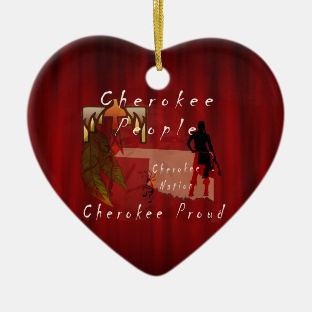 Décoration En Céramique fier cherokee (Devant)