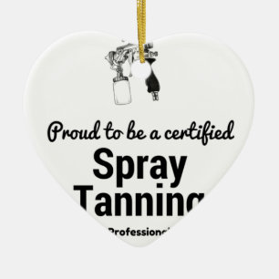 Décoration En Céramique Fier d'être un professionnel de bronzage certifi
