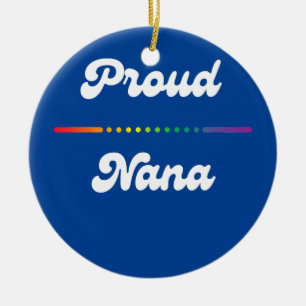 Décoration En Céramique Fier Gay pride Nana LGTB LGTBQ Rainbow Grand-mère