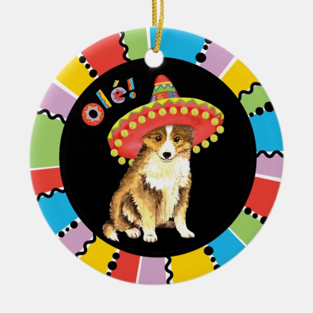 Décoration En Céramique Fiesta Sheltie (Devant)