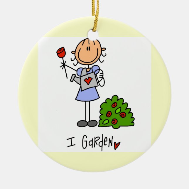 Décoration En Céramique Figure de bâton de jardinage (Devant)