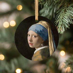 Décoration En Céramique Fille avec une oreille perle   Johannes Vermeer