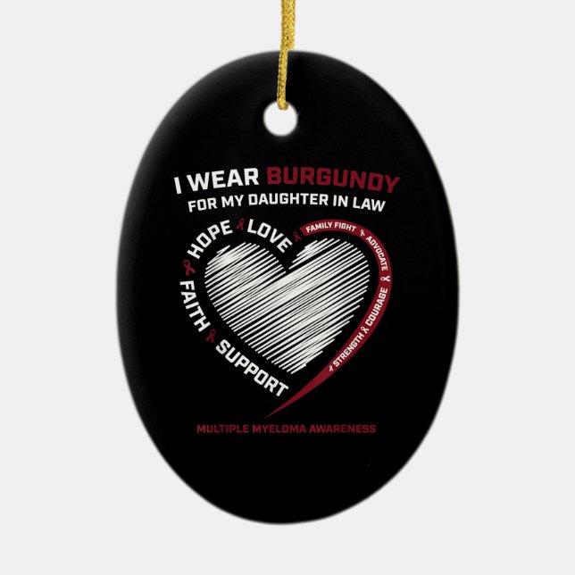 Décoration En Céramique Fille Bourgogne En Droit Myélome Multiples (Devant)