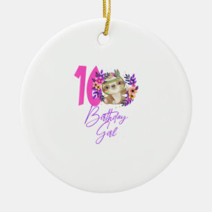 Décoration En Céramique Fille de 16 ans anniversaire Mignonne 16e annivers