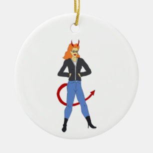 Décoration En Céramique fille diable