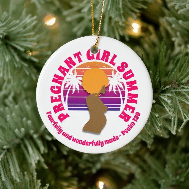 Décoration En Céramique FILLE ENCEINTE ÉTÉ Bible chrétienne Verse (Arbre)