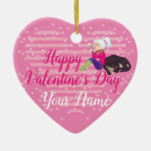 Décoration En Céramique Fille Être amoureuse