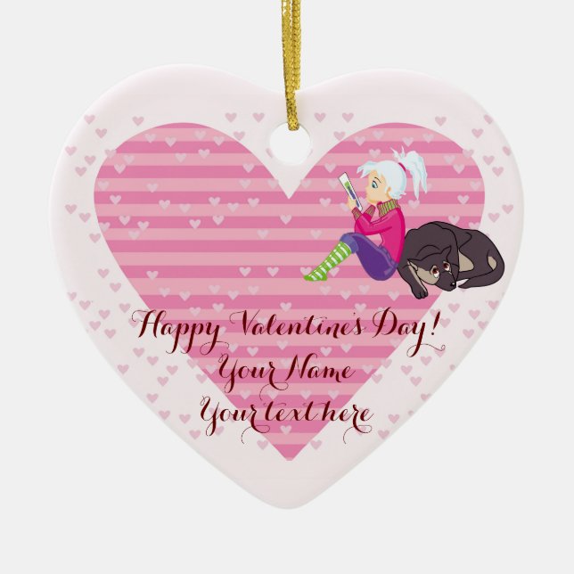 Décoration En Céramique Fille Être amoureuse (Devant)