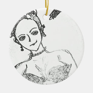Décoration En Céramique fille punk