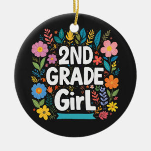 Décoration En Céramique Filles de 2e année Fille de 2e année Retour à l'éc