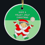 Décoration En Céramique Filles volleyball Noël Collectif<br><div class="desc">Un ornement cadeau de vacances de volley-ball créatif pour joueur d'équipe ou entraîneur.</div>