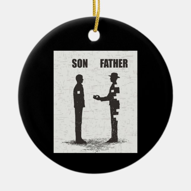 Décoration En Céramique Fils Et Père (Devant)