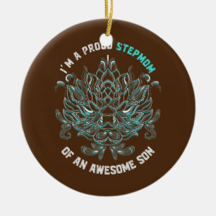 Décoration En Céramique Fils Fils Fils Fête des mères Bonus Maman maman Fl