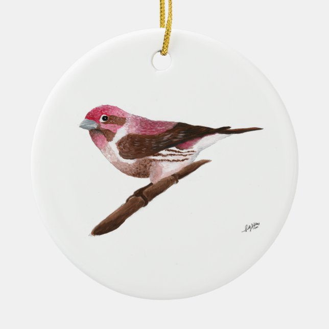Décoration En Céramique Finch pourpre (Devant)