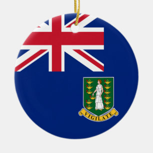 Décoration En Céramique Flag des îles Vierges britanniques