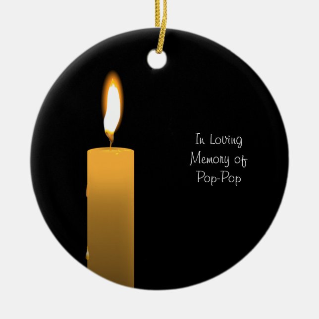 Décoration En Céramique Flamme Éternelle personnalisée en mémoire (Devant)