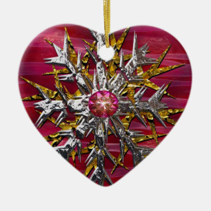 Décoration En Céramique Flèche de neige au-dessus de Paris