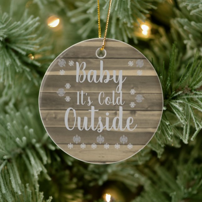 Décoration En Céramique Flèche de neige grise (Arbre)