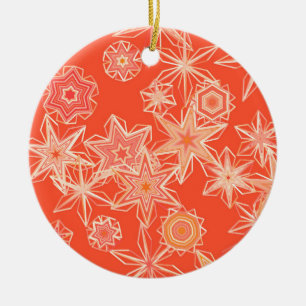 Décoration En Céramique Flèches de neige géométriques modernes, Mandarin O