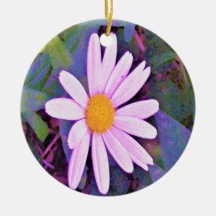 Décoration En Céramique Fleur de marguerite rose