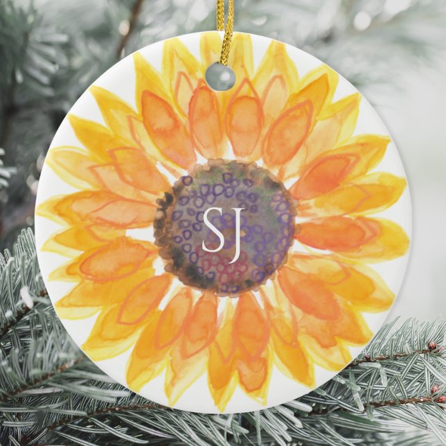 Décoration En Céramique Fleur de monogramme (Créateur téléchargé)