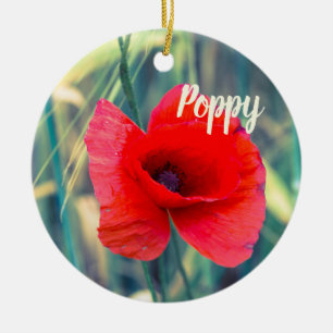 Décoration En Céramique Fleur de pavot pour jardiniers et cadeau amoureux 