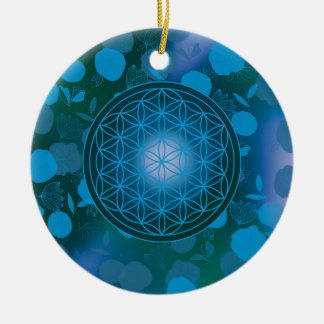 Décoration En Céramique fleur de vie, chakra,zen,géométrie sacrée,