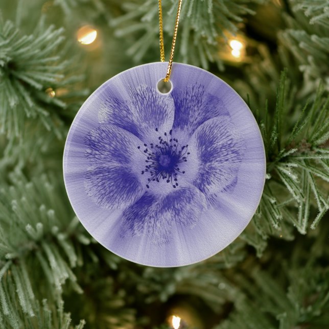 Décoration En Céramique Fleur en bleu (Arbre)