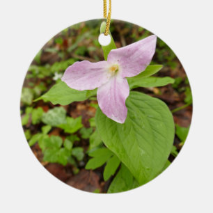 Décoration En Céramique Fleur Trillium Rose