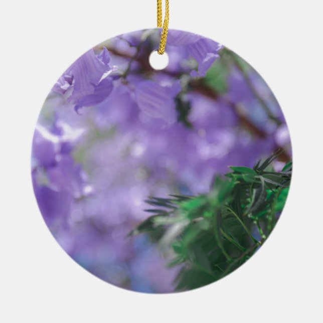 Décoration En Céramique Fleurs d'arbre pourpres Jacaranda (Devant)