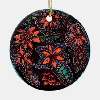 Décoration En Céramique Fleurs de henné