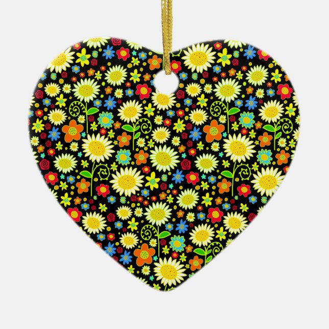 Décoration En Céramique Fleurs de printemps (Devant)