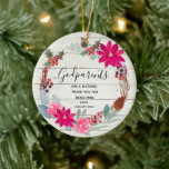 Décoration En Céramique Fleurs d'hiver Saint-Parents Noël<br><div class="desc">Les fleurs de l'hiver Saint-Parents Ornement de NoëlPeut être modifié en n'importe quel texte</div>