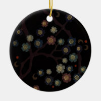 Fleurs multicolores sur fond noir